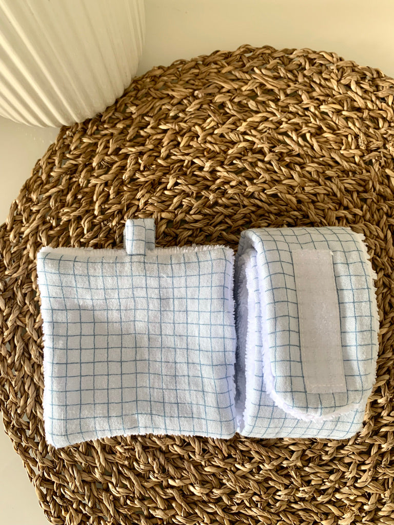 Treatment headband - Checked gauze