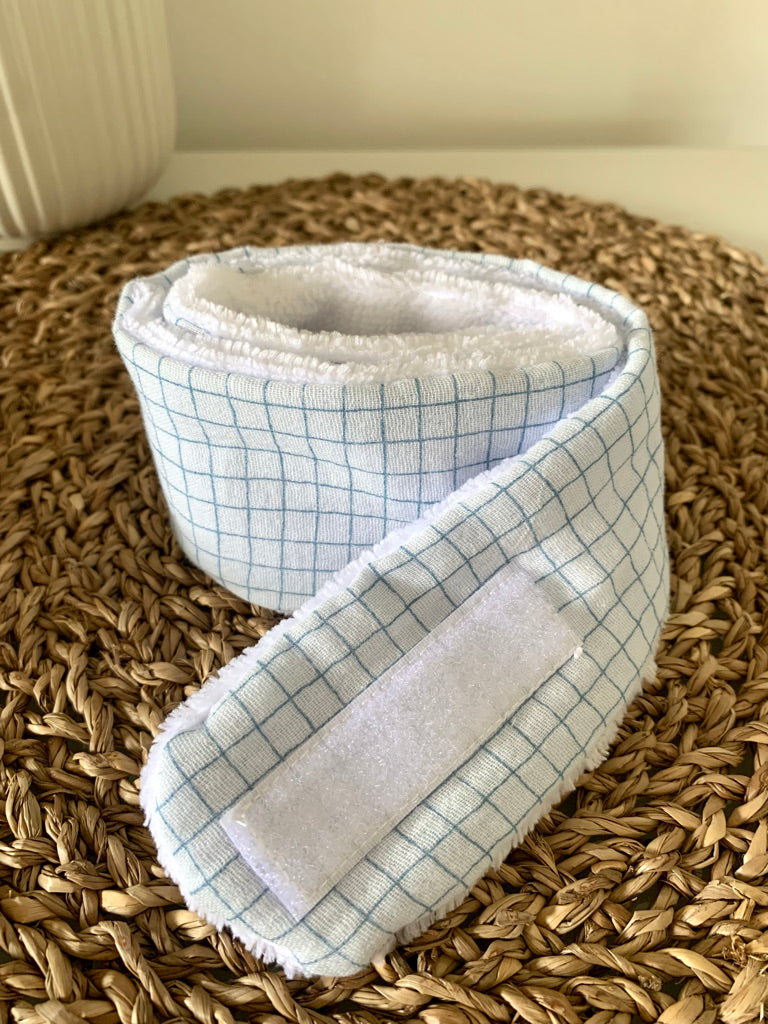 Treatment headband - Checked gauze